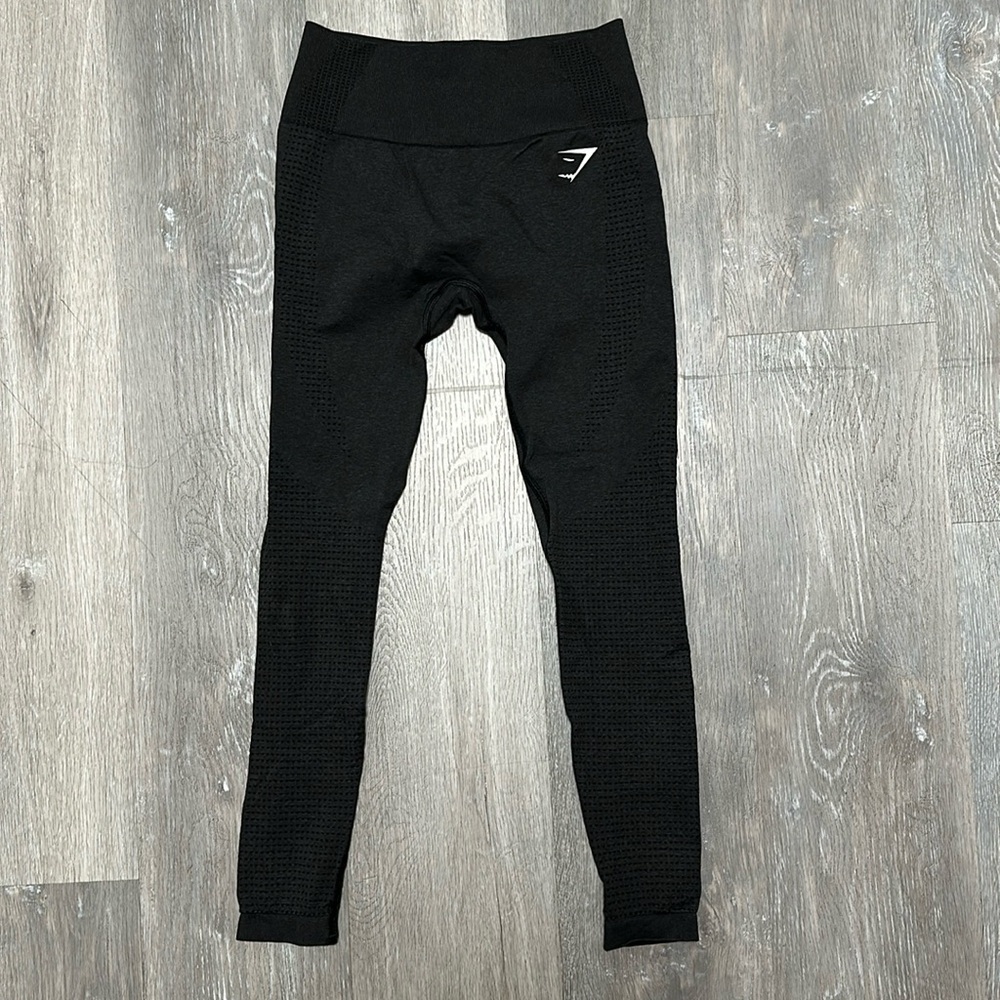 GYMShark Seamless Shape Sculpting Dark Grey workout leggings pants size small